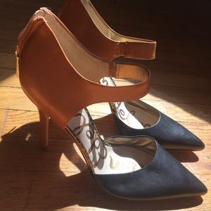Brand new Sam Edelman two tone leather heels